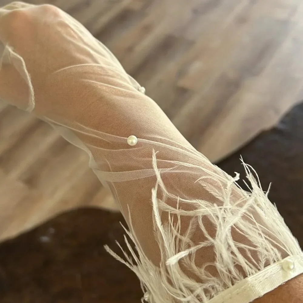 Lace Glove Pearl Tulle Gloves